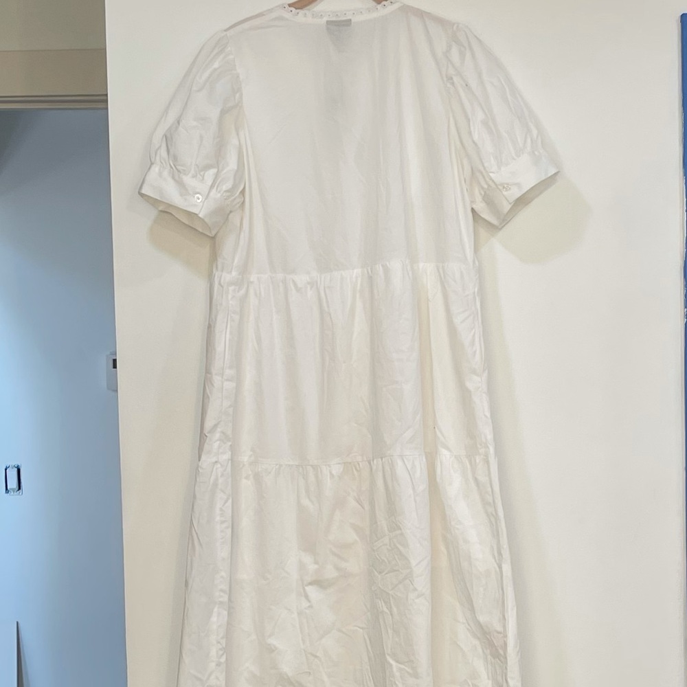 Women's Puff Short Sleeve Lace Dress - Who What Wear™ XL White New With Tags 20 - Picture 4 of 9
